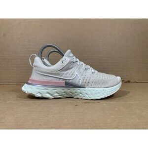 Nike React Infinity Run Flyknit 2 Women Running Shoes Platinum Sz 7.5 White Pink
